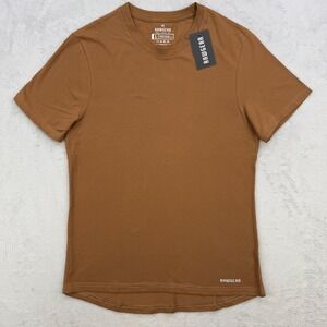 RAWGEAR Shirt Mens Large Brown Crew Neck Short Sleeve T-Shirt Athletic Casual